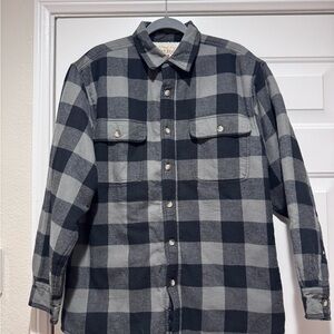 RedHead Men's Black & Gray Plaid Button-Down Shirt Jacket